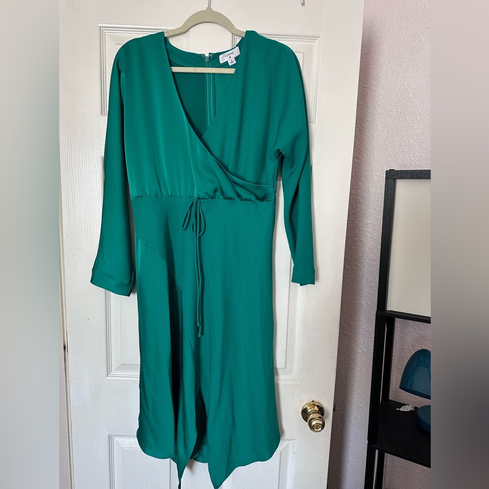 Cushnie Teal Long Sleeve Dress
